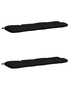 Cuscini per Panchina VIANEN 2 pz 100% Poliestere Nero 2