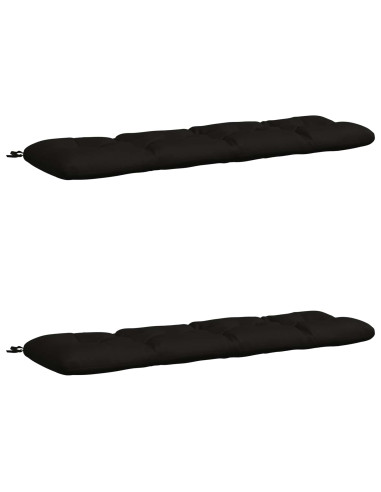 Cuscini per Panchina VIANEN 2 pz 100% Poliestere Nero
