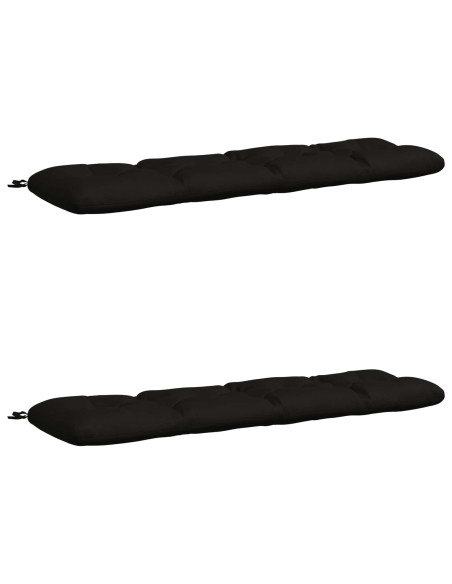 Cuscini per Panchina VIANEN 2 pz 100% Poliestere Nero