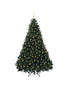 Albero di Natale artificiale verde scuro con palline 300 cm 2
