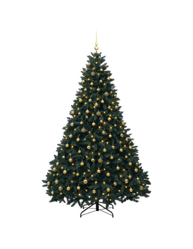 Albero di Natale artificiale verde scuro con palline 300 cm