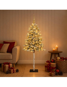 Albero di Natale Artificiale con Palline 120 cm 150 LED