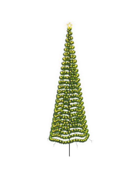 Albero di Natale a LED in tinsel con picchetto EKENAS 400 cm