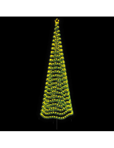 Albero di Natale a LED in tinsel con picchetto EKENAS 400 cm