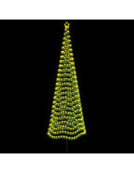 Albero di Natale a LED in tinsel con picchetto EKENAS 400 cm