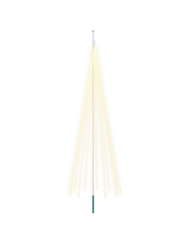 Luci per albero di Natale con picchetti e asta per bandiera