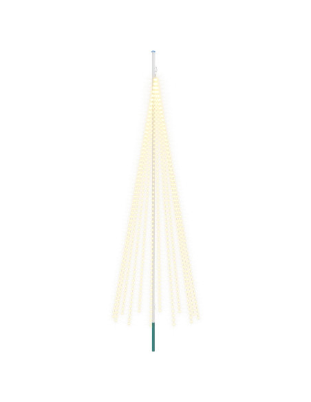 Luci per albero di Natale con picchetti e asta per bandiera