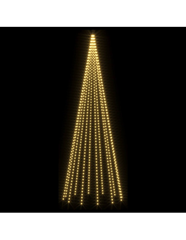 Luci per albero di Natale con picchetti e asta per bandiera