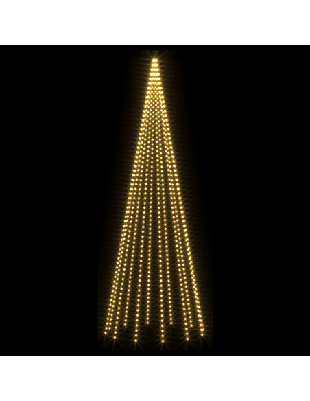 Luci per albero di Natale con picchetti e asta per bandiera