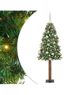 Albero di Natale snodato con 300 LED con supporto Verde 210 cm