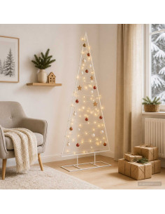 Albero di Natale in metallo con LED KUOPIO 150 cm Bianco caldo