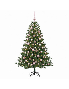 Albero di Natale artificiale con palline 240 cm 300 LED 2