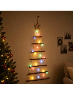 Albero di Natale appeso 90 cm 30 LED Multicolore