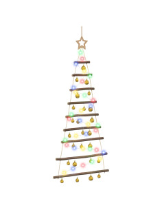Albero di Natale appeso con palle 120 cm 50 LED Multicolore 2