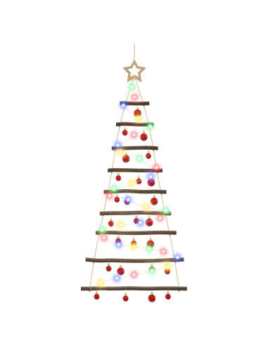 Albero di Natale appeso con palle 120 cm 50 LED Multicolore