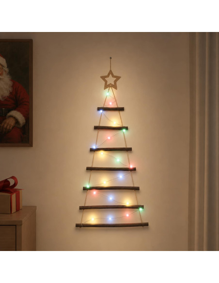 Albero di Natale appeso 90 cm 30 LED Multicolore
