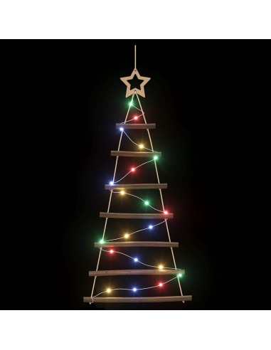 Albero di Natale appeso 90 cm 30 LED Multicolore