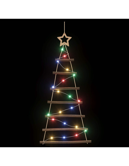 Albero di Natale appeso 90 cm 30 LED Multicolore