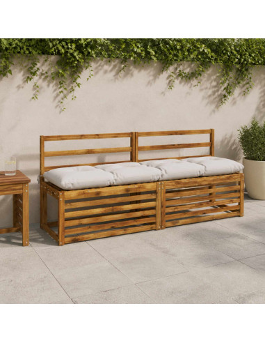 Cuscini per Panchina VIANEN 2 pz 100% Poliestere Bianco