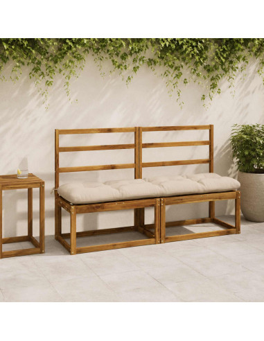 Cuscini per Panchina VIANEN 2 pz 100% Poliestere Crema