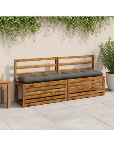 Cuscini per Panchina VIANEN 2 pz 100% Poliestere Grigio