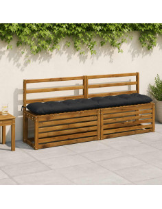 Cuscini per Panchina VIANEN 2 pz 100% Poliestere Blu Scuro