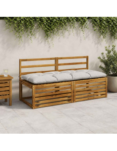 Cuscini per Panchina VIANEN 2 pz 100% Poliestere Bianco