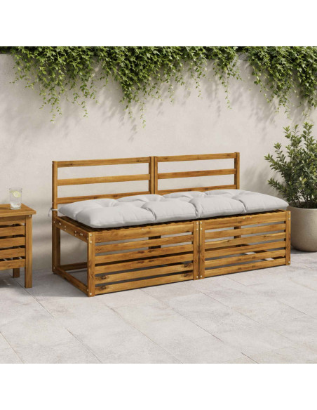 Cuscini per Panchina VIANEN 2 pz 100% Poliestere Bianco