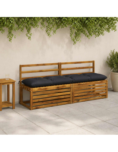 Cuscini per Panchina VIANEN 2 pz 100% Poliestere Blu Scuro