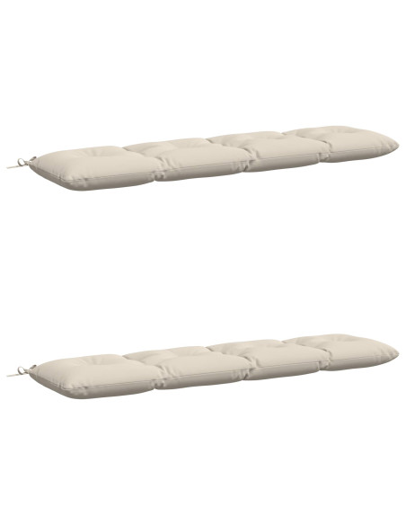 Cuscini per Panchina VIANEN 2 pz 100% Poliestere Bianco