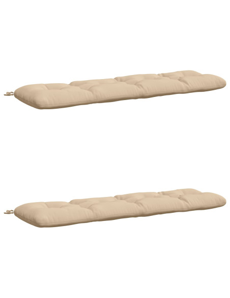 Cuscini per Panchina VIANEN 2 pz 100% Poliestere Crema