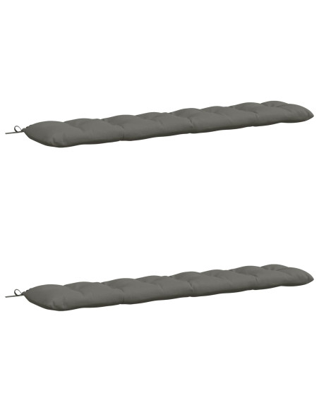 Cuscini per Panchina VIANEN 2 pz 100% Poliestere Grigio