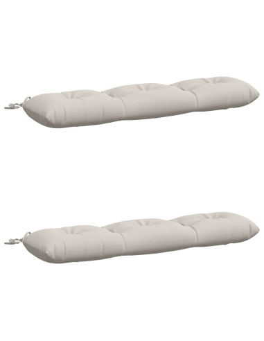 Cuscini per Panchina VIANEN 2 pz 100% Poliestere Bianco