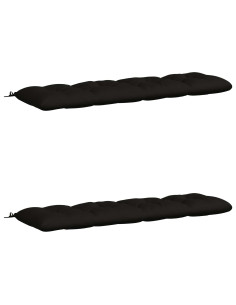 Cuscini per Panchina VIANEN 2 pz 100% Poliestere Nero 2