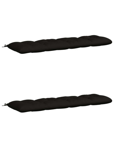 Cuscini per Panchina VIANEN 2 pz 100% Poliestere Nero