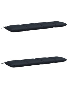 Cuscini per Panchina VIANEN 2 pz 100% Poliestere Blu Scuro 2
