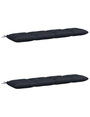 Cuscini per Panchina VIANEN 2 pz 100% Poliestere Blu Scuro