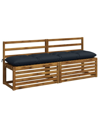 Cuscini per Panchina VIANEN 2 pz 100% Poliestere Blu Scuro