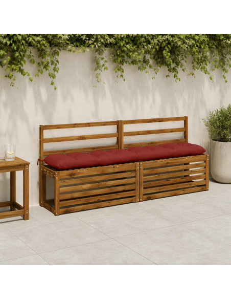 Cuscini per Panchina VIANEN 2 pz 100% Poliestere Rosso