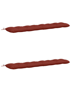 Cuscini per Panchina VIANEN 2 pz 100% Poliestere Rosso 2