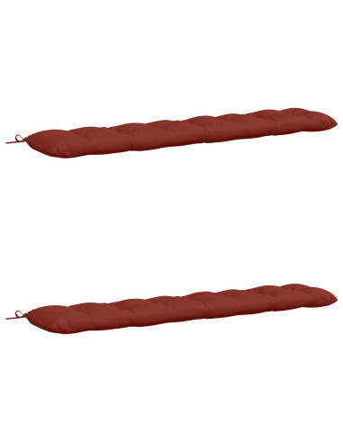 Cuscini per Panchina VIANEN 2 pz 100% Poliestere Rosso