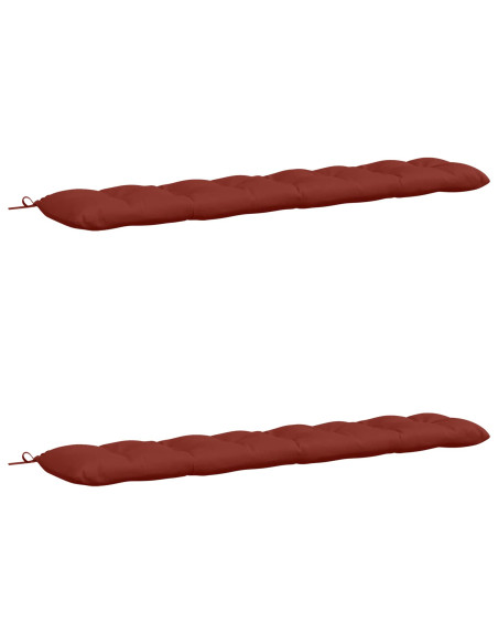 Cuscini per Panchina VIANEN 2 pz 100% Poliestere Rosso