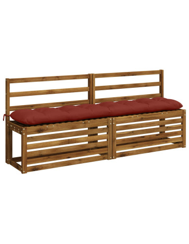 Cuscini per Panchina VIANEN 2 pz 100% Poliestere Rosso