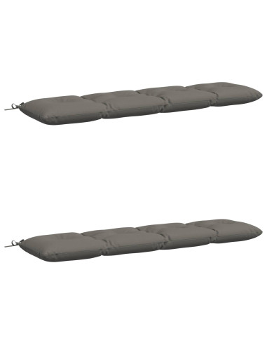 Cuscini per Panchina VIANEN 2 pz 100% Poliestere Grigio