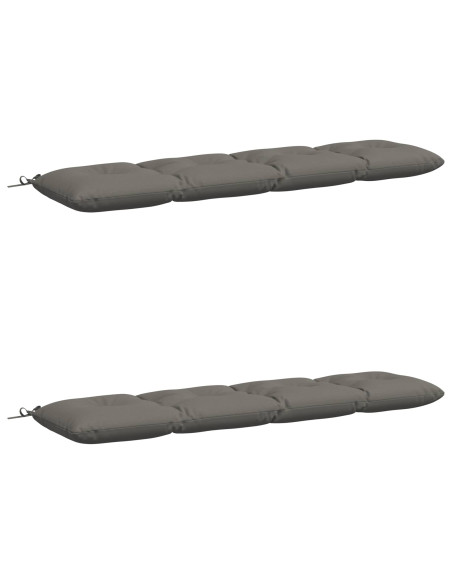 Cuscini per Panchina VIANEN 2 pz 100% Poliestere Grigio