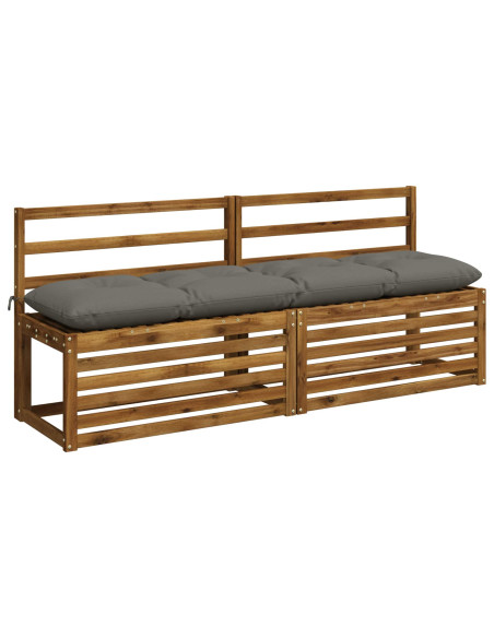 Cuscini per Panchina VIANEN 2 pz 100% Poliestere Grigio