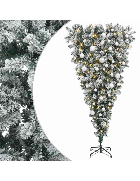 Albero di Natale artificiale rovesciato con rami snodati 120 cm
