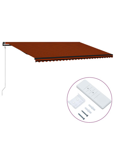 Tenda da Sole Retrattile Automatica 600x300cm Arancio e Marrone