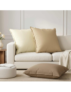 Cuscino 2 pz HOUTEN Crema 70 x 70 cm Poliestere