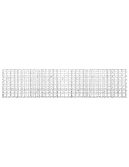 Gabione con filo da 5 mm e rete da 5x5 cm 450x10x100 cm